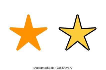 Star Icon set for web and mobile app. rating sign and symbol. favourite star icon