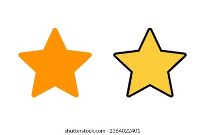 Star Icon set para web y aplicación móvil. signo de clasificación y símbolo. icono de estrella favorita
