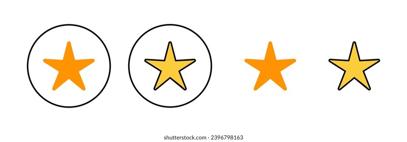 Star Icon set para web y aplicación móvil. signo de clasificación y símbolo. icono de estrella favorita