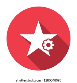 Star icon with settings sign. Star icon and customize, setup, manage, process symbol. Vector icon