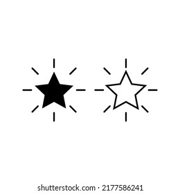 Star icon. Star shape. Award symbol, decoration, quality, vector illustration on a white background