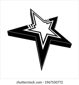 Star Icon, Star Shape Icon Vector Art Illustration