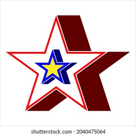 Icono de estrella, Icono de forma de estrella Ilustración de arte vectorial