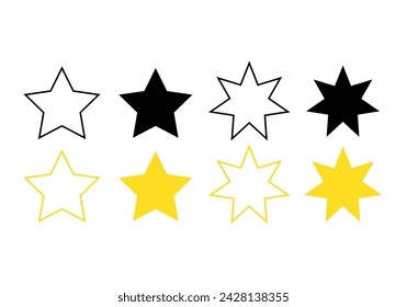 Hoja de icono de estrella sobre fondo blanco.