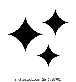 Star icon. Shine icon. Twinkling stars set. Symbol of sparkle, glint, gleam, etc.