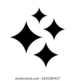Star icon. Shine icon. Twinkling stars set. Symbol of sparkle, glint, gleam, etc.