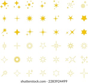 Gold glitter star icon isolated on white Vector Image