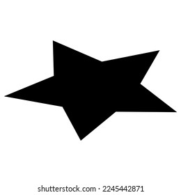 star icon, sign or symbol isometric black isolated on white background. Vector illustration