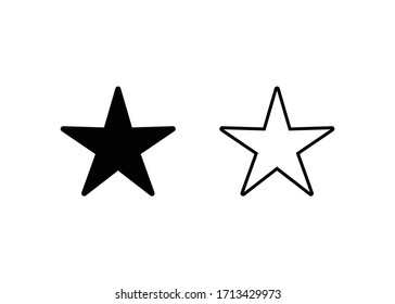 Star icon, star sign and symbol vector design