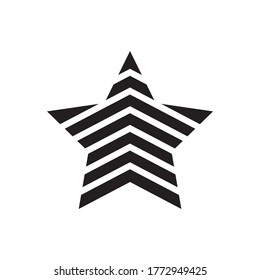 símbolo de signo de icono de estrella vector aislado en fondo blanco