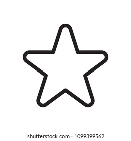 Star icon, signs icon. Outline bold, thick line style, 4px strokes rounder edges. Vector illustration