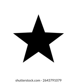 Star icon silhouette icon vector flat design on white background