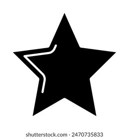 star icon, silhouette vector isolated on white background. simple and modern design