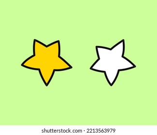 icono de estrella con una forma simple y atractiva.