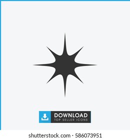 star icon. Simple filled star icon. On white background.