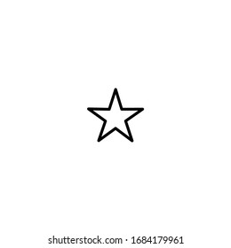 Sternsymbol. einfach, flach, schwarz, umrissen.