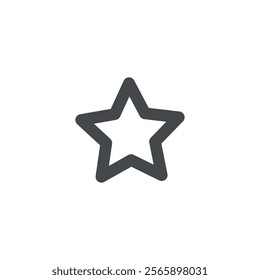 Star icon with simple outline