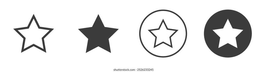 Icono de estrella Logotipo de Vector de contorno simple