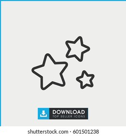 star icon. simple outline star vector icon. on white background.