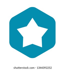 Star icon in simple style isolated vector illustration