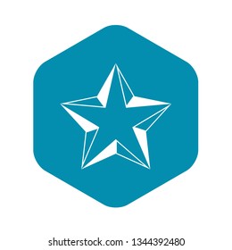 Star icon in simple style isolated vector illustration