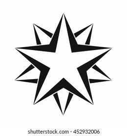 Star icon in simple style isolated vector illustration
