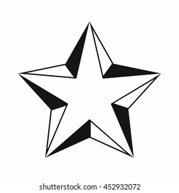 Star icon in simple style isolated vector illustration