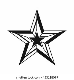 Star icon in simple style isolated vector illustration