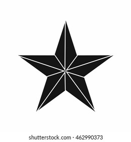 Star icon in simple style isolated vector illustration