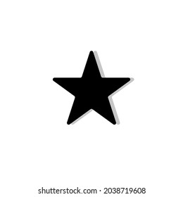 Star icon. Simple icon. Vintage set for web design. Black background. 