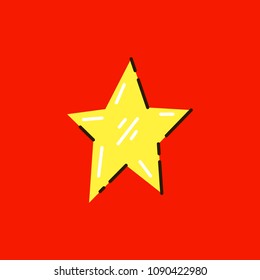 Star icon. Sky, Xmas, favorite and night icons set. Star of David vector. Shining star. Five star