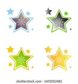 Star icon. Sky, Xmas, favorite and night icons set. 