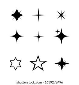 Star icon. Sky, Xmas, favorite and night icons set. Star of David vector. Shining star. Five star.Premium Vector