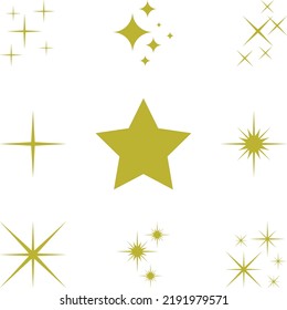 Star icon. Sky, Xmas, favorite and night icons set. Star of vector. Shining star.