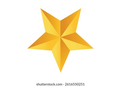 Star Icon with Smooth Gold Gradient, golden gradient star icon, shiny gold star icon, premium golden star vector