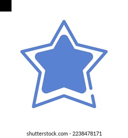 star icon solid style vector