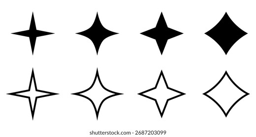 Icono de estrella. Conjunto de iconos Sparkle.