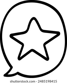 Sternsymbol in einer Sprechblase