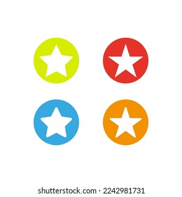Star icon. stars circle. Vector illustration. stock image.