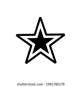 Icono de estrella - vector de stock