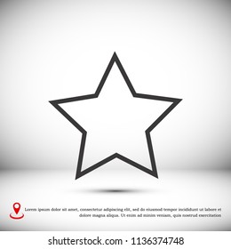 star icon,  stock vector illustration flat design