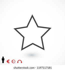 star icon,  stock vector illustration flat design