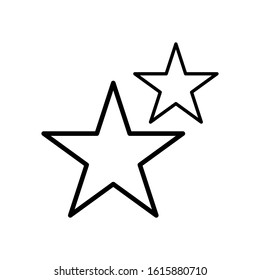 Star icon stock vector illustration flat outline design