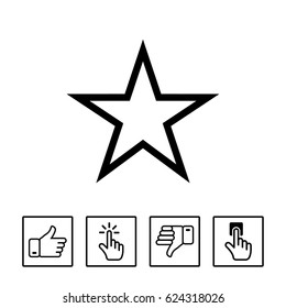 star icon stock vector illustration flat design
