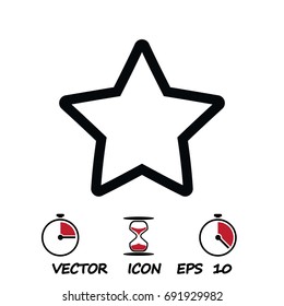 star icon,  stock vector illustration flat design