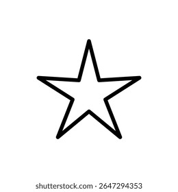 Símbolo de ícone de estrela para aplicativos e sites. sinal de classificação e símbolo. ícone de estrela favorita
