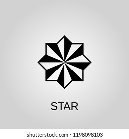 Star icon. Star symbol. Flat design. Stock - Vector illustration.