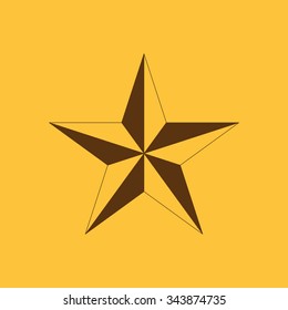 The star icon. Star symbol. Flat Vector illustration