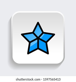 Star icon. symbol of rate or favorite with trendy filled line style icon for web site design, logo, app, UI isolated on white background