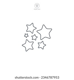 Icono de estrella ilustración vectorial aislada en fondo blanco